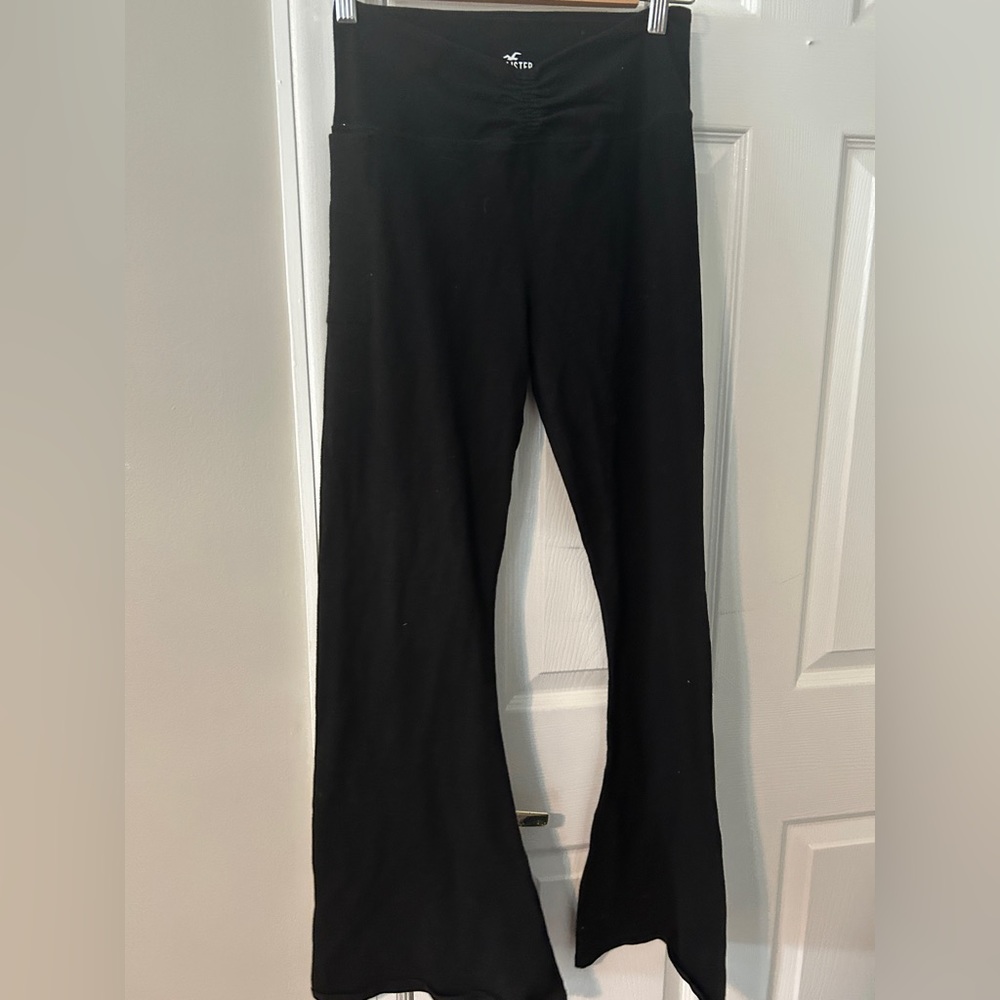 Hollister ultra high rise black flare leggings